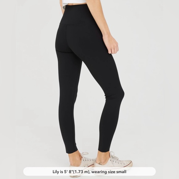 Small Black NWT OFFLINE By Aerie Goals High Waisted Legging 7/8 - Picture 3 of 9